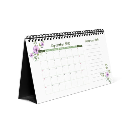 Desktop Calendar 2025 | Productivity Desktop Calendar | Desktop Planner for School, Office, Home