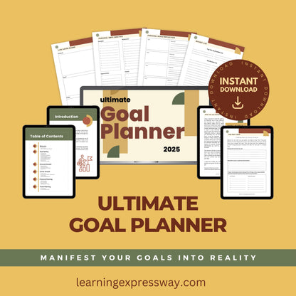 Ultimate Goal Planner 2025 – Printable PDF (Digital Download)