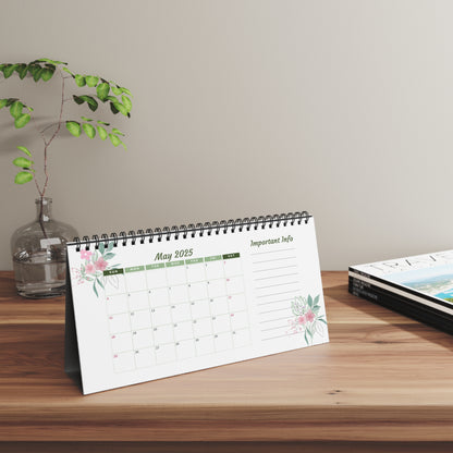 Desktop Calendar 2025 | Productivity Desktop Calendar | Desktop Planner for School, Office, Home