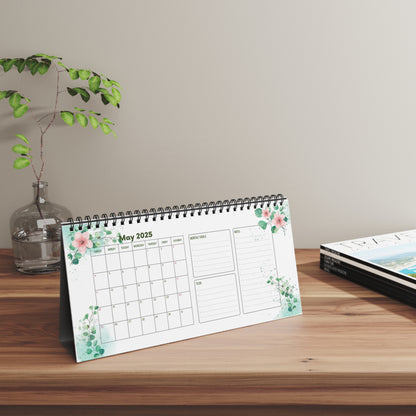 Desktop Calendar 2025 | Productivity Desktop Calendar | Desktop Planner for School, Office, Home