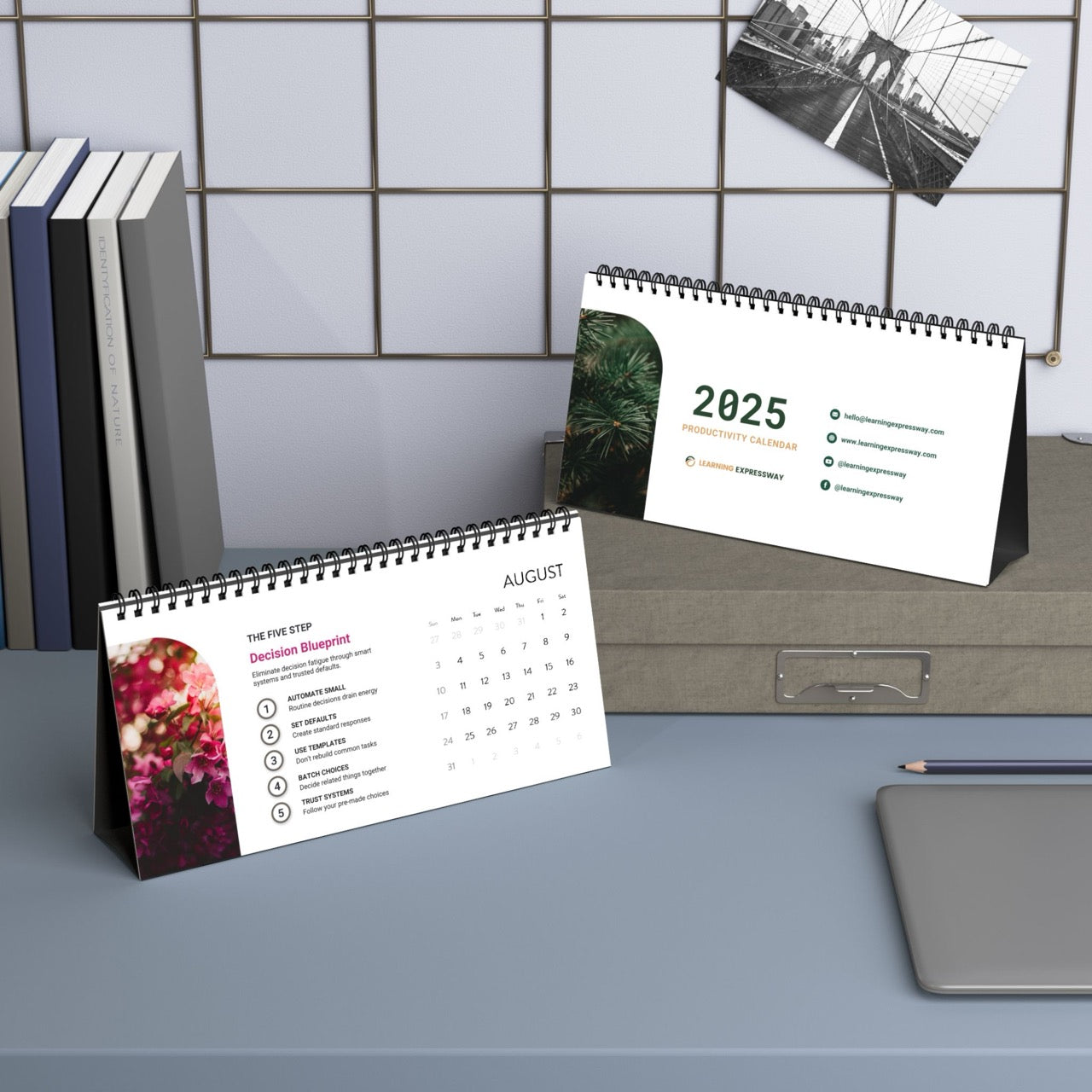 Desktop Calendar 2025 | Productivity Desktop Calendar | A Year of Mindful Productivity | 12 essential practices for purposeful living