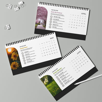 Desktop Calendar 2025 | Productivity Desktop Calendar | A Year of Mindful Productivity | 12 essential practices for purposeful living