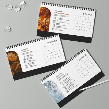 Desktop Calendar 2025 | Productivity Desktop Calendar | A Year of Mindful Productivity | 12 essential practices for purposeful living