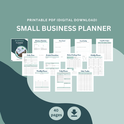 Small Business Planner 2025 - Printable PDF (Digital Download)