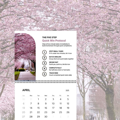 Wall Calendar 2025 | Productivity Wall Calendar | A Year of Mindful Productivity | 12 essential practices for purposeful living