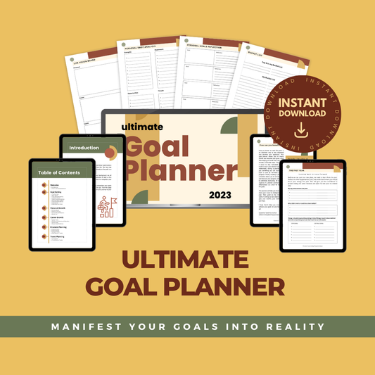 Ultimate Goal Planner 2023 – Printable PDF (Digital Download)