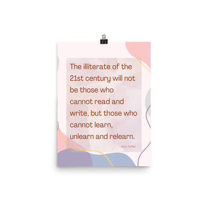 Poster - The illiterate of the 21st century