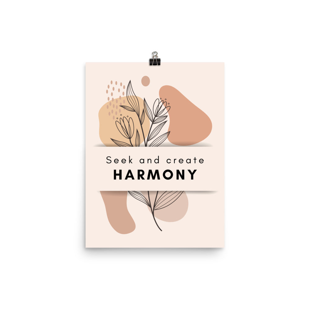 Poster - Seek and create harmony