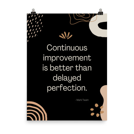 Poster - Continuous improvement is better than delayed perfection