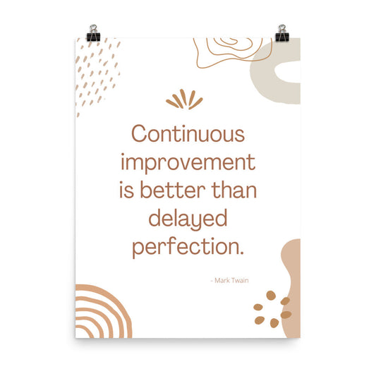 Poster - Continuous improvement is better than delayed perfection