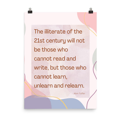 Poster - The illiterate of the 21st century