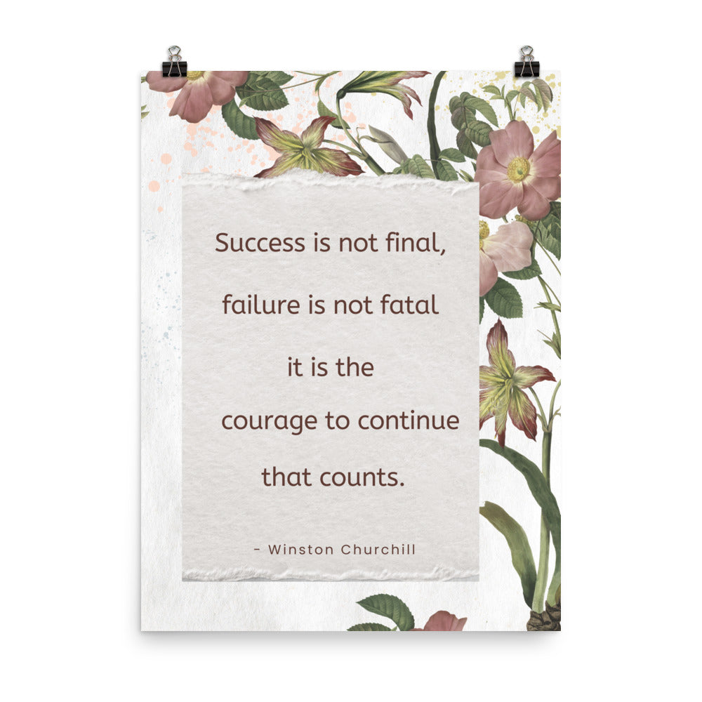 Poster - Courage to continue counts