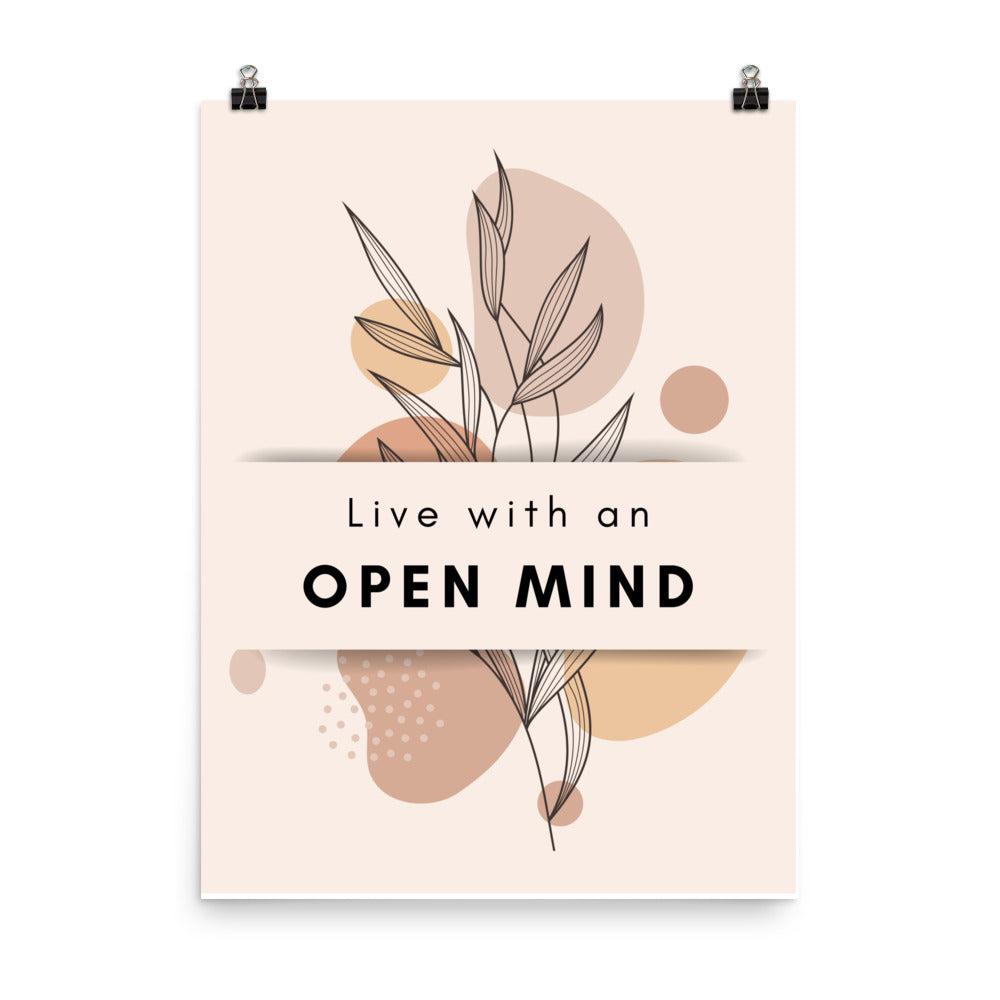 Poster - Live with an open mind