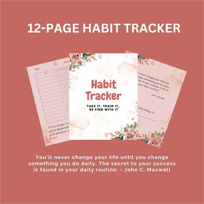 Habit Tracker Printable - Routine Tracker, 30 Day Habit Challenge, 90 Day Habit Challenge