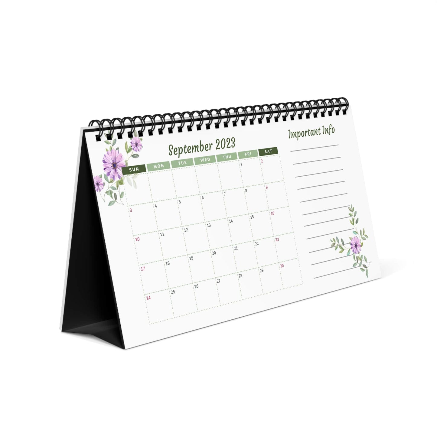 Desktop Calendar 2023 | Productivity Desktop Calendar | Desktop Planner for School, Office, Home, Twin Wire, 10x5 inch.