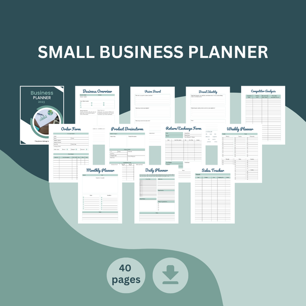 Small Business Planner Template, Order Form, Order Tracker