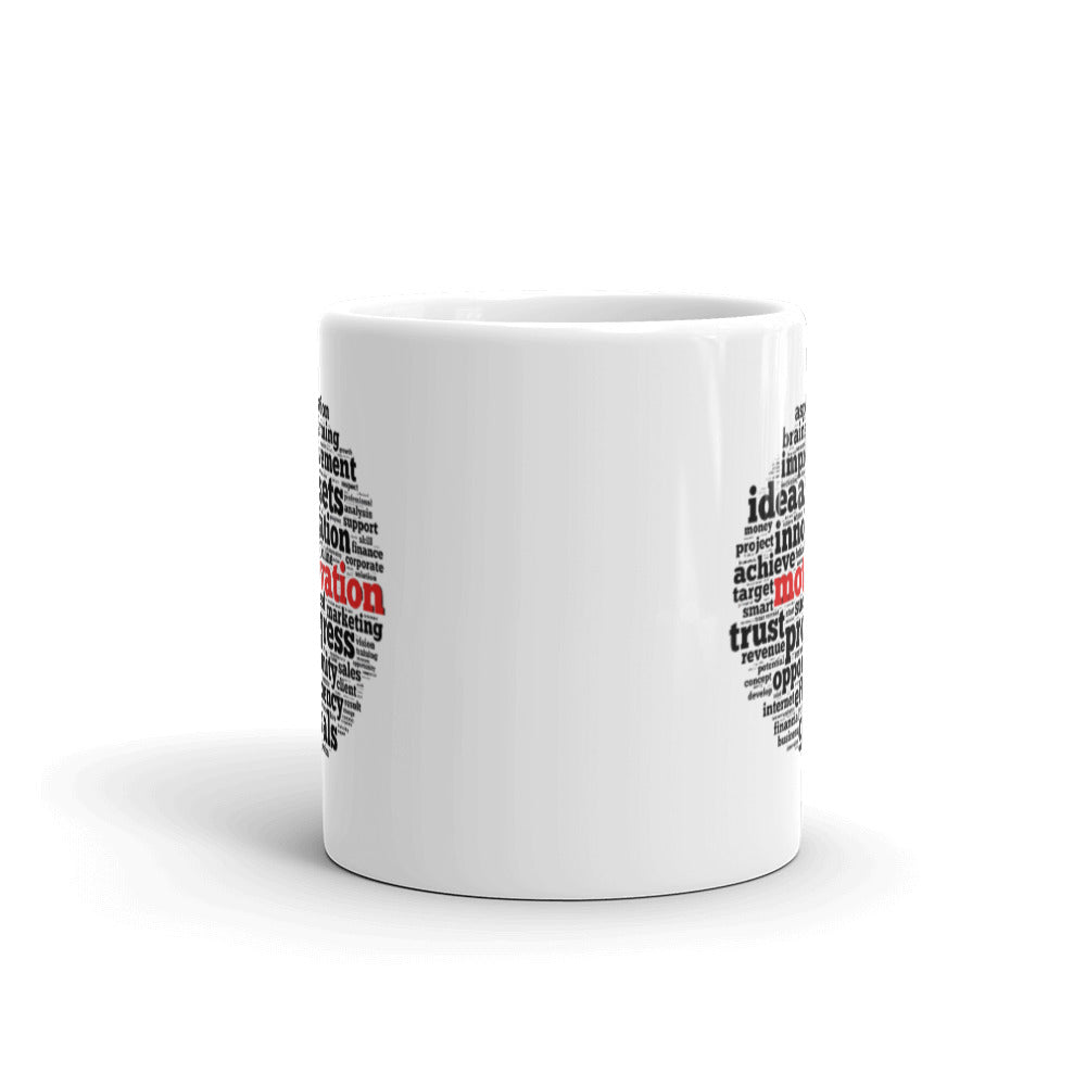 White glossy mug