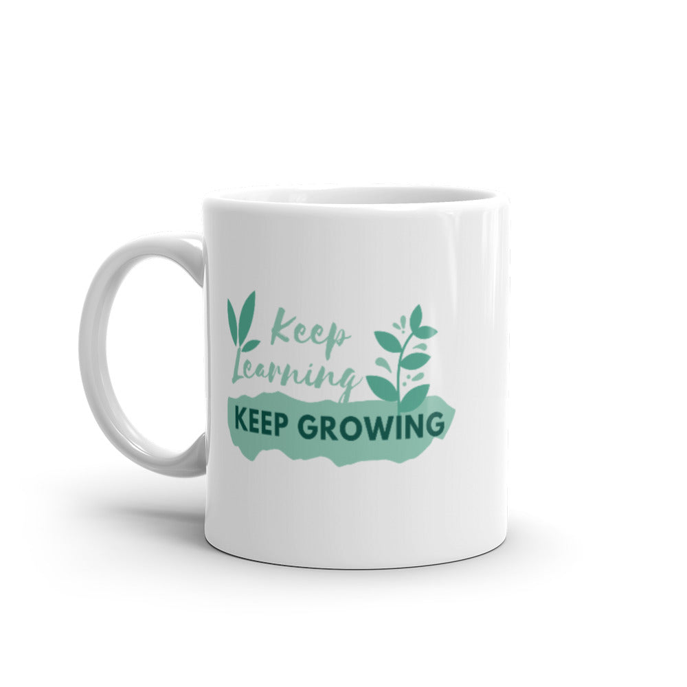 Inspirational mug - Keep Learning, Keep Growing