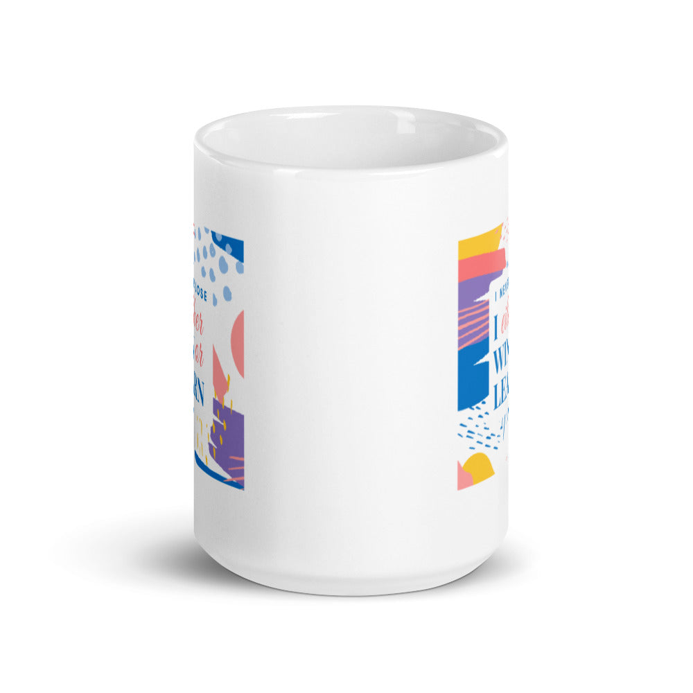 White glossy mug