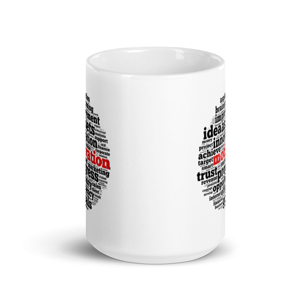 White glossy mug