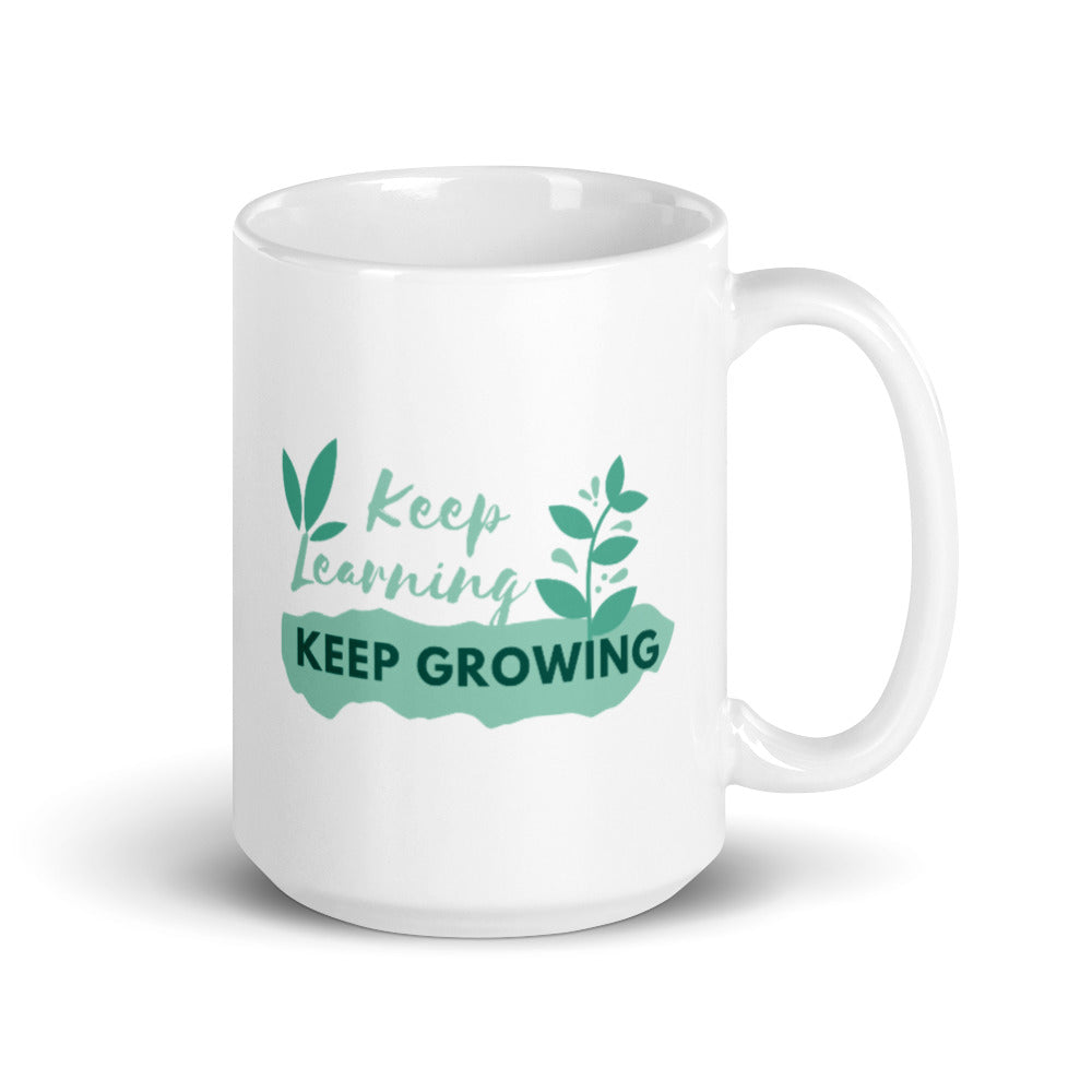 Inspirational mug - Keep Learning, Keep Growing